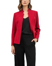 VTG ALBERT NIPON VALENTINES EVENING JACKET 4P RED JACQUARD ELEGANT LUXURY BOLD