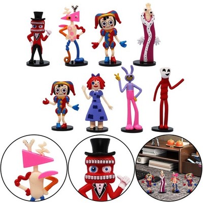 8er Set PVC Digital Circus Figuren beweglich Sammler Spielzeug Dekor Set