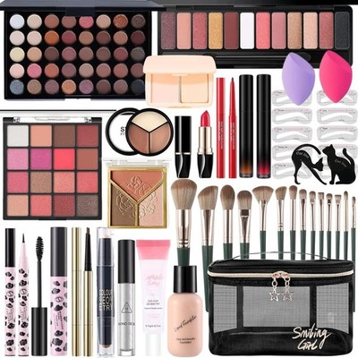 All-In-One Makeup Kit Geschenkset - Lidschattenpalette, Mascara, Kontur & mehr