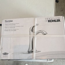 Kohler Sundae Polished Chrome Single-Hole Bathroom Sink Faucet Single Handle