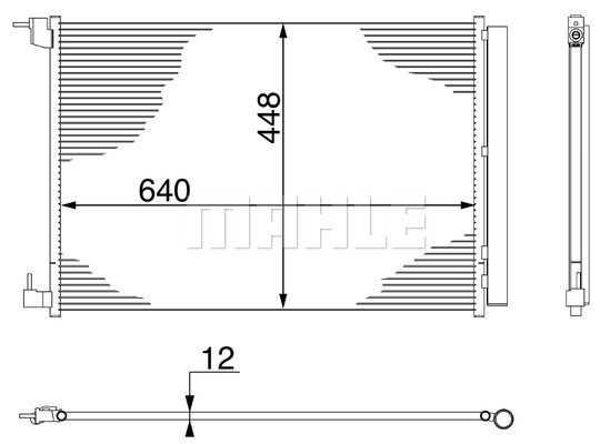 MAHLE AC 412 000S CONDENSER AIR CONDITIONING