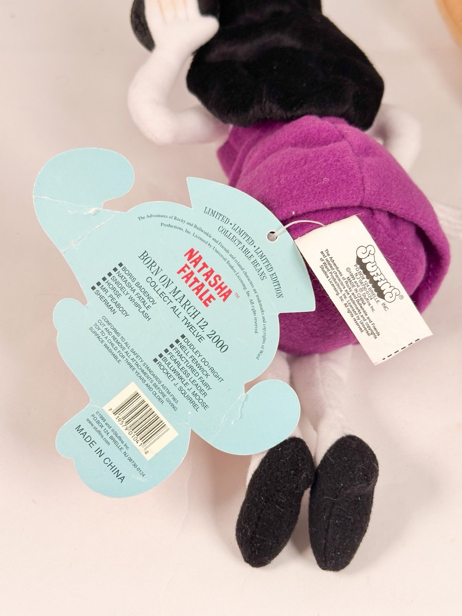 Vintage Rocky Bullwinkle Plush Doll Rare Retired Natasha
