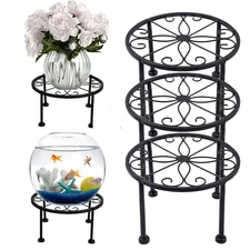 3Pack Metal Plant Stands Heavy Duty Flower Potted Display Rack Shelf Anti-Rust