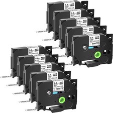 10PK Heat-Shrink Tube Label Tape for Brother HSe-211 HSe211 PT-E300 E500 5.8mm