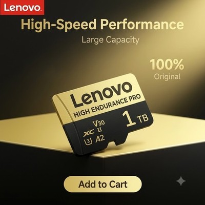 LENOVO 1TB 512GB 256GB 128GB Micro TF SD Card High Speed Class Flash Memory*
