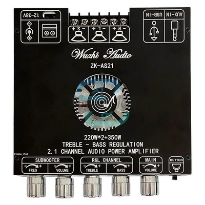 ZK-AS21 TPA3251 Bluetooth Digital Power Amplifier Board 2.1 Channel 220WX2+350W