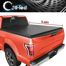 Roll-up 5.5ft Bed Soft Tonneau Cover for 2015- 2026 F150 F-150 Super Crew Cab
