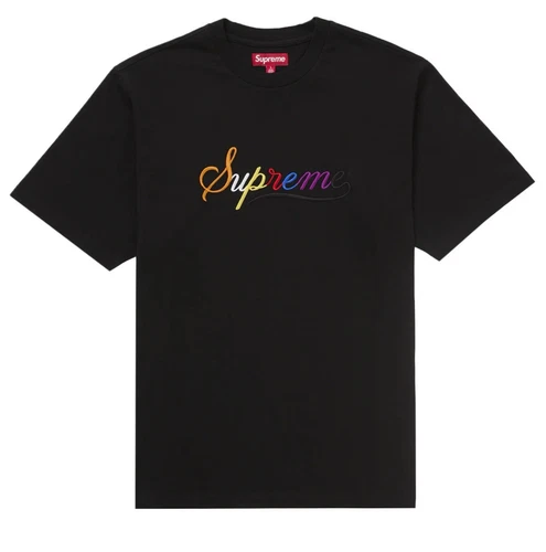 ✍️ Haut Supreme Cursive S/S Noir NEUF LIVRAISON GRATUITE ?