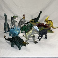 Vtg TM 2000 Dinosaur Figure Lot Stegosaurus Brachiosaurus 1072 Model  12 Dinos