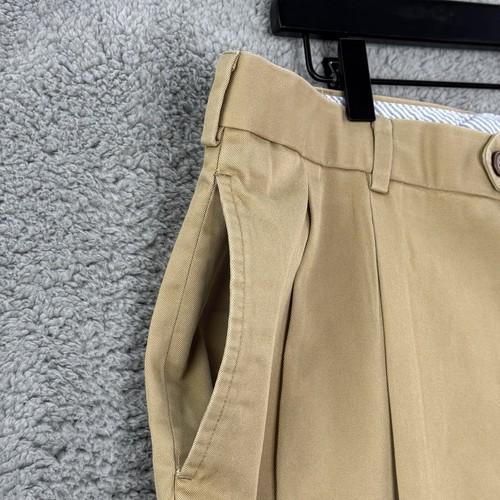 Brooks Brothers Men’s Pants 40x30 Madison Flat Front Dress Slacks Beige Cotton - Picture 5 of 17