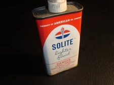 Vintage Standard Oil SOLITE Lighter Fluid 4-Ounce Tin
