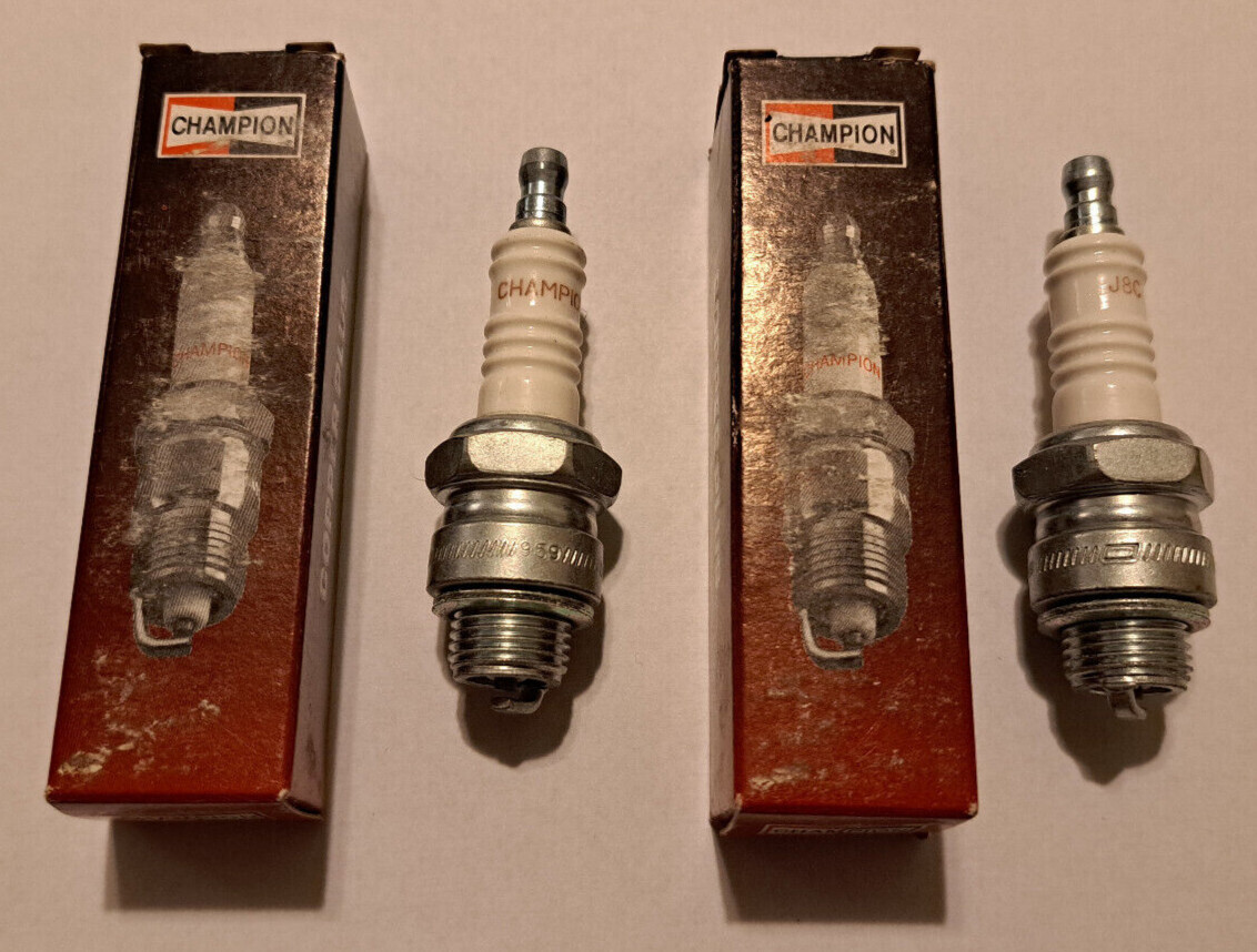 2 PACK - Genuine OEM Champion Spark Plug J8C, Copper Plus Spark Plug, 841