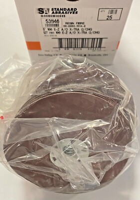 Standard Abrasives 5'' Extra Resin Fiber Discs A/O Quick Change 100 Grit 25 Pack