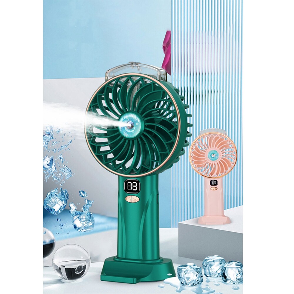 Portable Mini Handheld Fan Spray Mist Small Desk Cooler USB