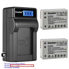 Kastar Battery LCD Wall Charger for Canon NB-10L CB-2LC & Canon PowerShot G1 X