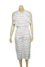 Velveteen Adele Striped Jumpsuit 13-14 Y Girl Teen Casual Sleeveless NEW 20959