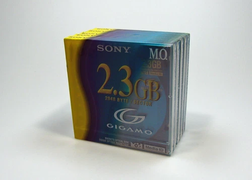5x Unopened Sony 3.5inch 2.3GB Rewritable MO Disk