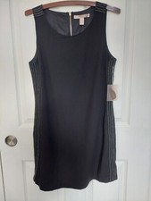 NWT Forever 21 Small Contemporary Sleeveless Sheath Dress Black Beaded Accents