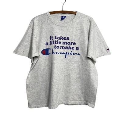 Vintage 90s Champion It Takes a Little More Logo Shirt USA Made | eBay