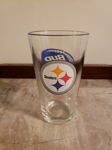Bicchiere birra NFL 16 oz. Bicchiere da birra leggero vintage Pittsburgh Steelers Bud