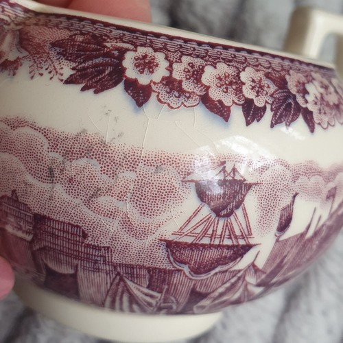 Vintage Wedgwood Ferrara Barlaston Of Etruria Jug Creamer Plum RARE Italian Port - Picture 21 of 21