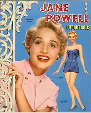 VINTGE 1953 JANE POWELL PAPER DOLL ~PRETTY~ REPRODUCTIN~Org SIZE Unct NO.1 SELLR