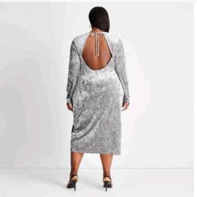 silver plus size velvet dress YOURS LONDON Plus Size Grey Velvet Sequin Shift Dress
