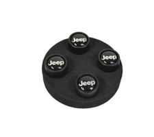 Mopar NEW Set Of 4 Tire Wheel Valve Stem Cover Cap For Jeep 82214622