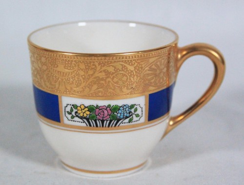 ANCIEN LENOX MEADOWBROOK BLEU CHINOIS W.5.C. TASSE ET SOUCOUPE DEMITASSE INCRUSTÉE - Photo 5/13