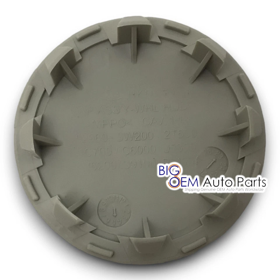 Tampa de cubo central de roda de alumínio cromado preto KIA 2,5" fabricante de equipamento original 52960-3W200 - Imagem 3 de 4