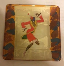  LA REVUE NEGRE RED HOT LADY Collector Small Glass Plate - Signed, Numbered 