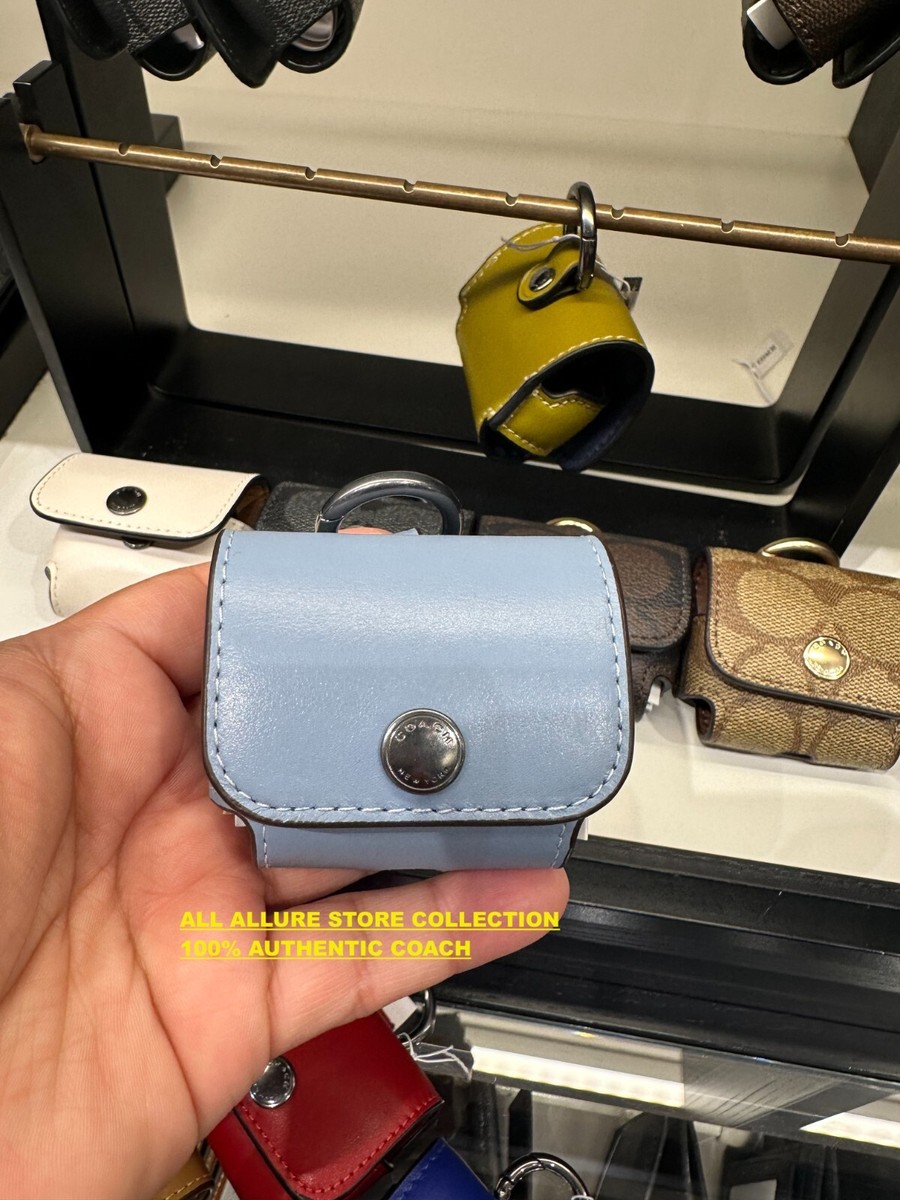 Coach Large Wireless Earbud Case In Signature Canvas