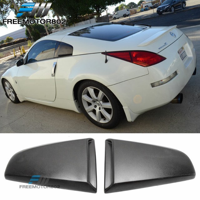 Fits 0308 Nissan 350z Window Scoop Louvers Covers Xenon Style PU 2pcs