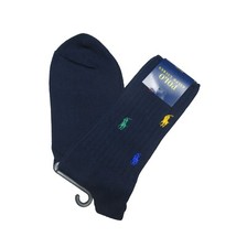 Polo Ralph Lauren Men's Navy Multi Pony Crew Socks