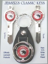 Mercury Red Cougar Deluxe Classic White Gold Keys Set 1968 1969 1970 1971 1972