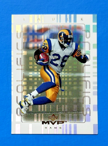 2000 UPPER DECK MVP PROLIFICS FOOTBALL MARSHALL FAULK RAMS #P2