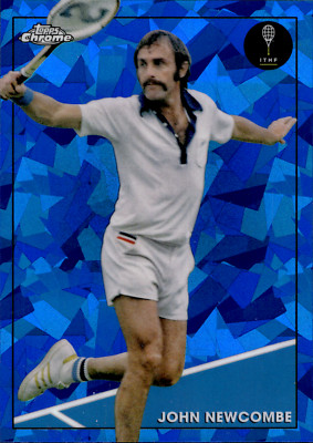 John Newcombe 2021 Topps Chrome Sapphire Tennis Blue Sapphire Parallel SP 49 HOF