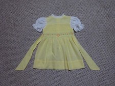 Girls Polly Flinders Hand Smocked Dress Size 6 Pastel Yellow Rare
