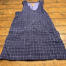 A Ha! A.ha Women’s Purple Corduroy plaid retro dress 100% Cotton Size Medium