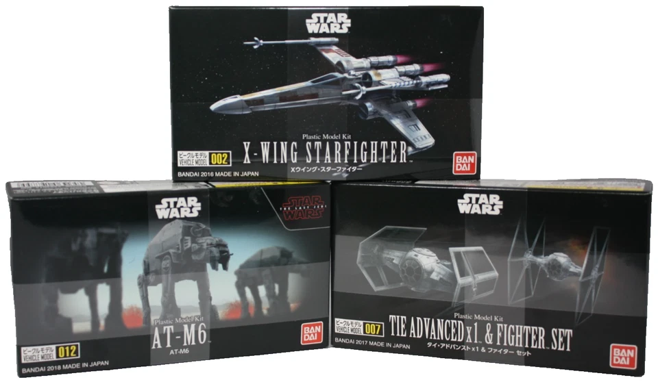 Star Wars X-Wing Starfighter 002 AT-M6 012 Tie Advanced x1 & Fighter 007 BANDAI - Image 2 of 4