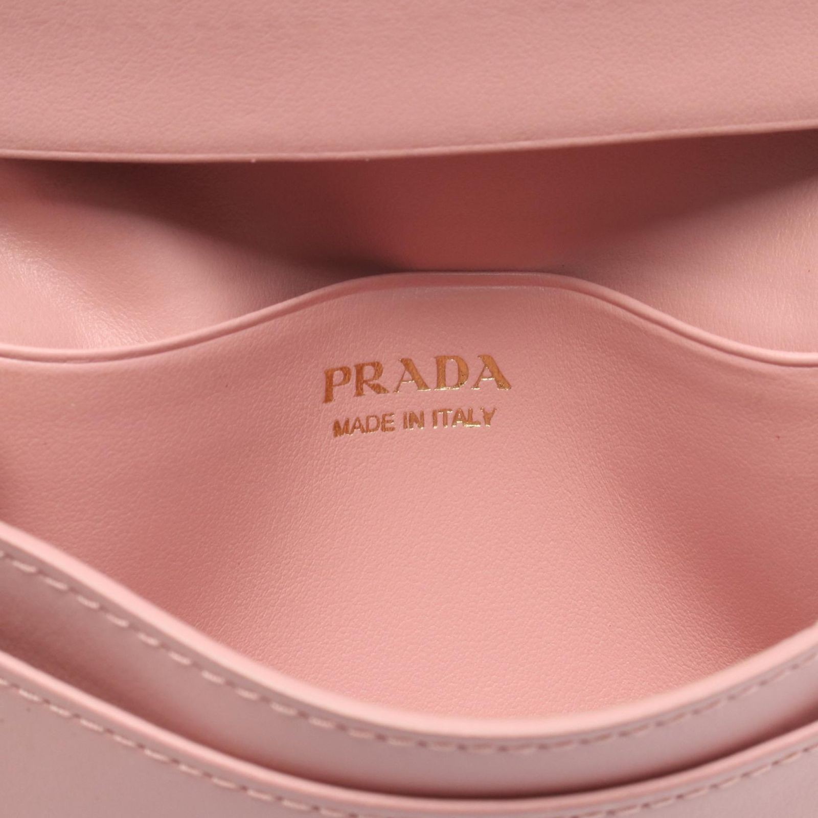 Prada Saffiano Card Case Greige Pink Leather Unisex Accessories thumbnail 4