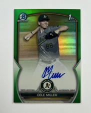 2023 Bowman Chrome #CDA-CMI Cole Miller Green Auto 99/99 CKP