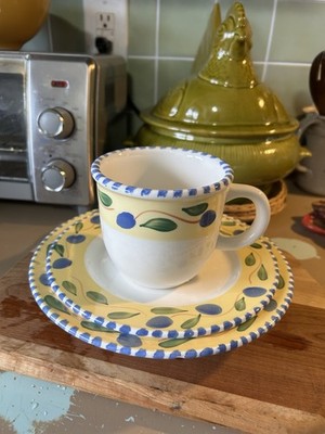 Set of 5 (15 Total Pieces) Pier 1 Palermo Dinner Set Made In Italy