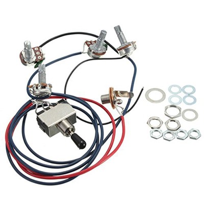 LP E-Gitarre Tonabnehmer Kabelbaum Kit 2T2V 500K Potis 3-Wege Schalter 5067