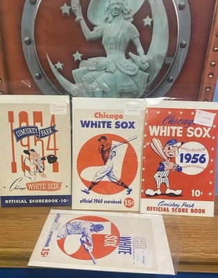 White Sox Baseball Program Lot Of 4 1954 1956 1960 1962 Nice