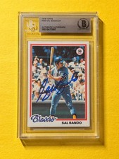 1978 TOPPS SAL BANDO DP #265 SIGNED AUTO CARD BECKETT AUTHENTIC BREWERS