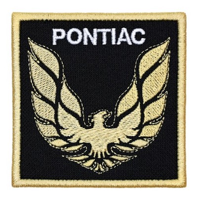 Pontiac Firebird Eagle Embroidered Patch Black/Gold Iron-On Sew-On Hat Backpack