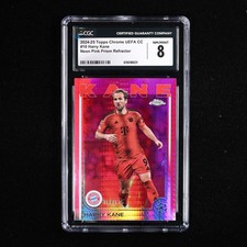 CGC 8 2024-25 Topps Chrome UEFA CC ENG Harry Kane #10 Neon Pink Prism 168/175