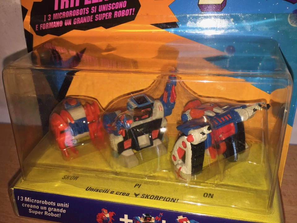 Galoob Micro Machines Z-Bots ZBots TRIPLEX SET of 3 ROBOTS #1 MOC, 1993 - Image 2 of 3