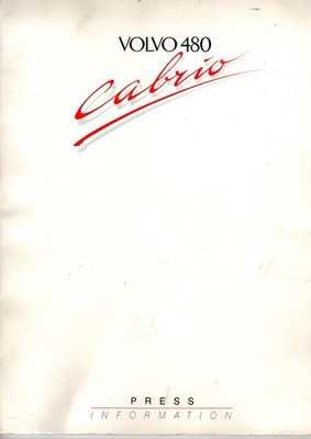 Volvo 480 cabriolet, convertible Pressemappe - Press Kit